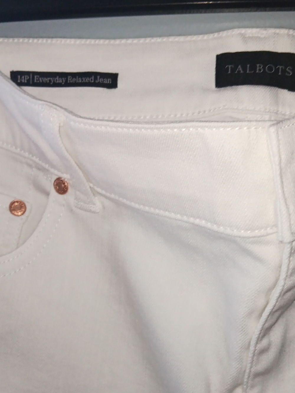 Talbots White Boyfriend Jeans - Relaxed Fit